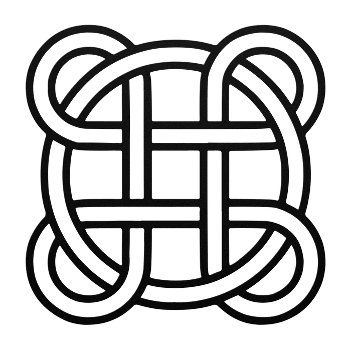 Celtic Lattice Knot Metal Sign