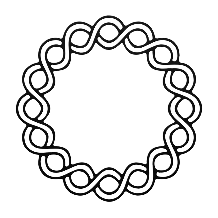 Celtic Looped Chain Ring Metal Sign