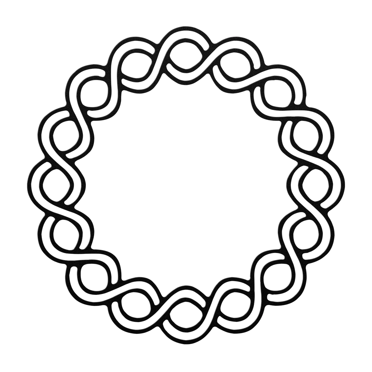 Celtic Looped Chain Ring Metal Sign