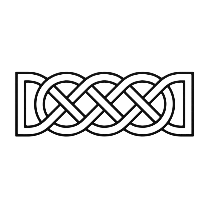 Celtic Narrow Plait Band Metal Sign