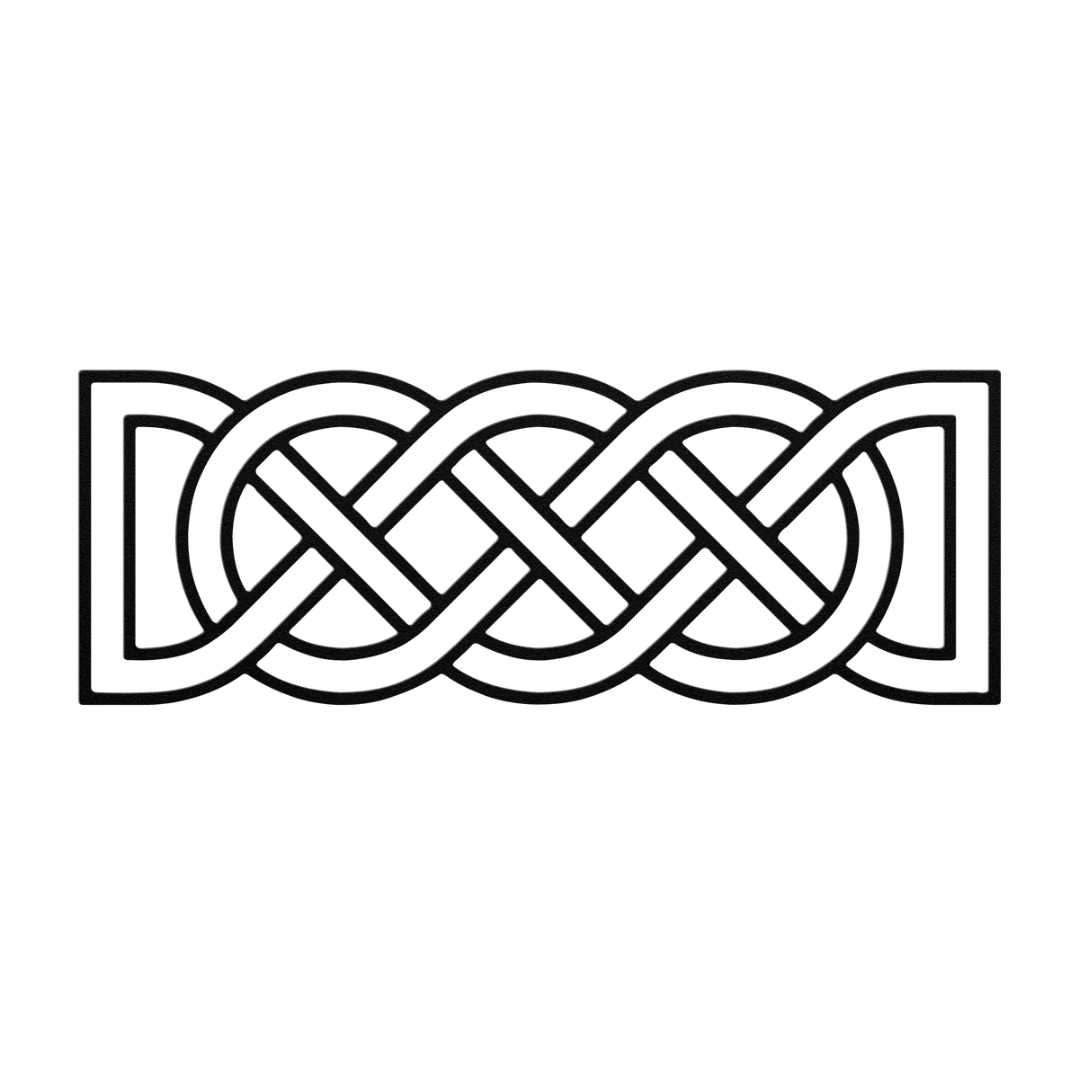 Celtic Narrow Plait Band Metal Sign