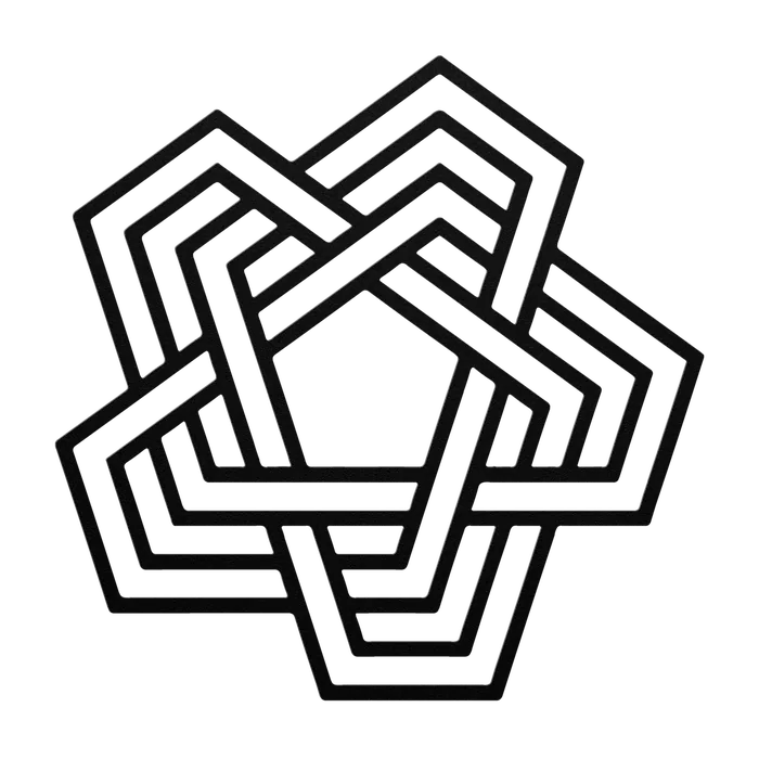 Celtic Pentagon Knot Metal Sign