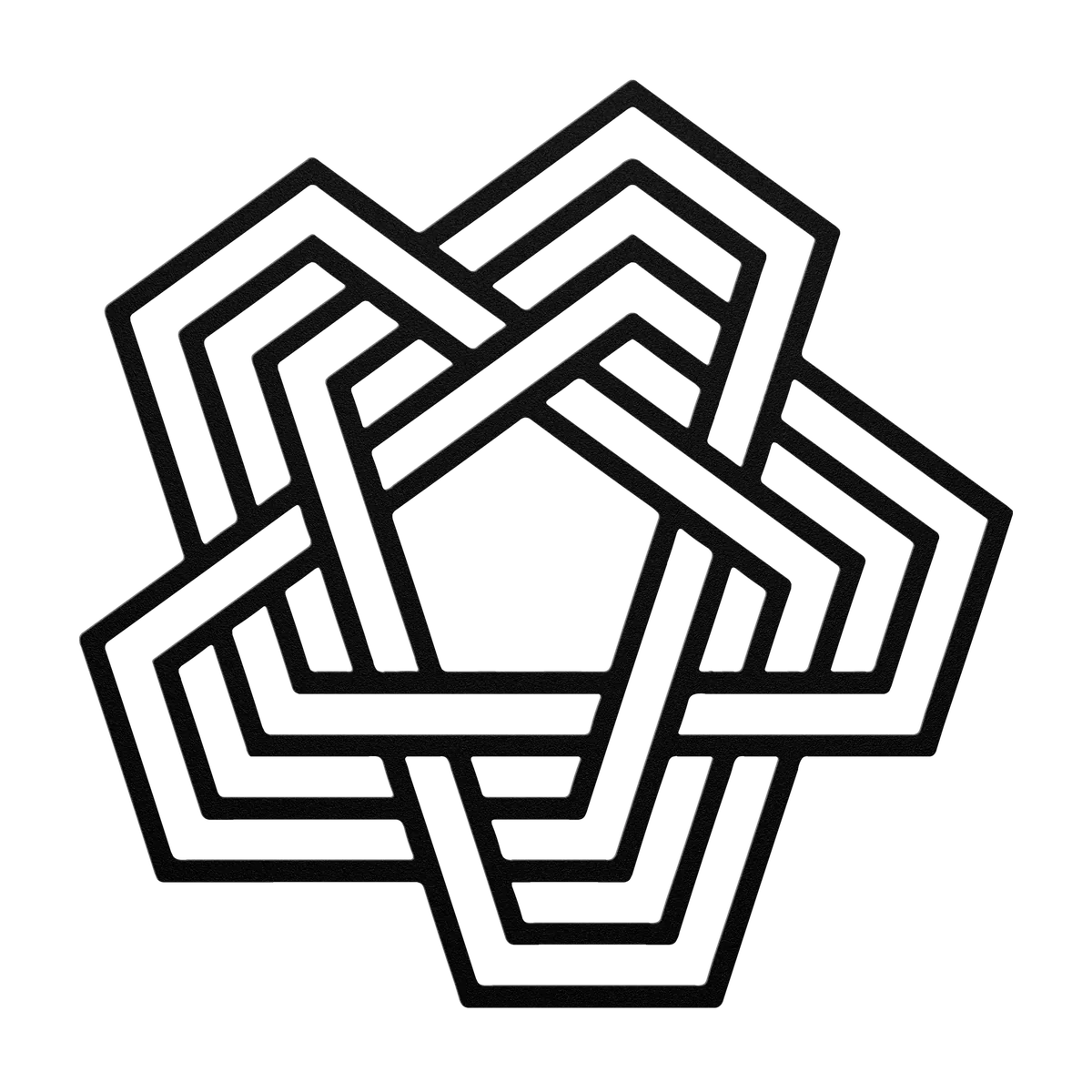 Celtic Pentagon Knot Metal Sign