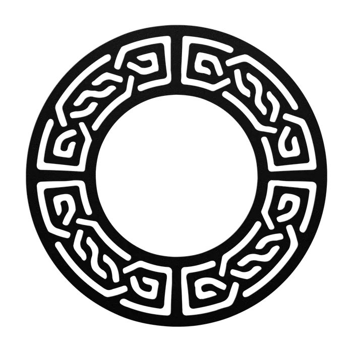 Celtic Quartered Fret Ring Metal Sign