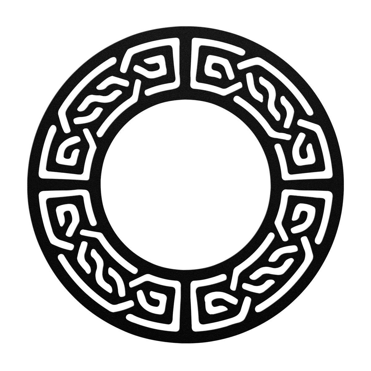 Celtic Quartered Fret Ring Metal Sign