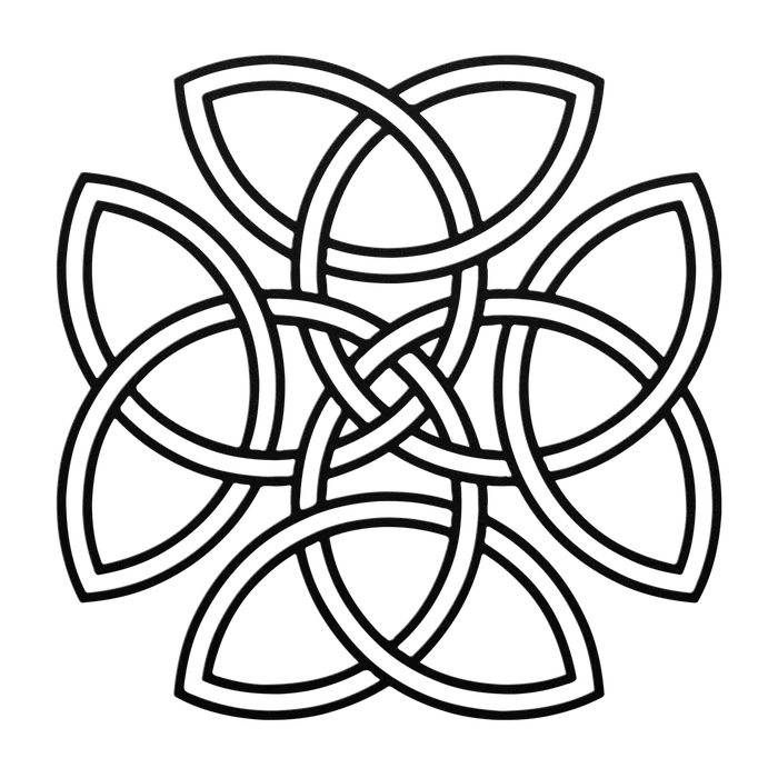 Celtic Quatrefoil Knot Metal Sign