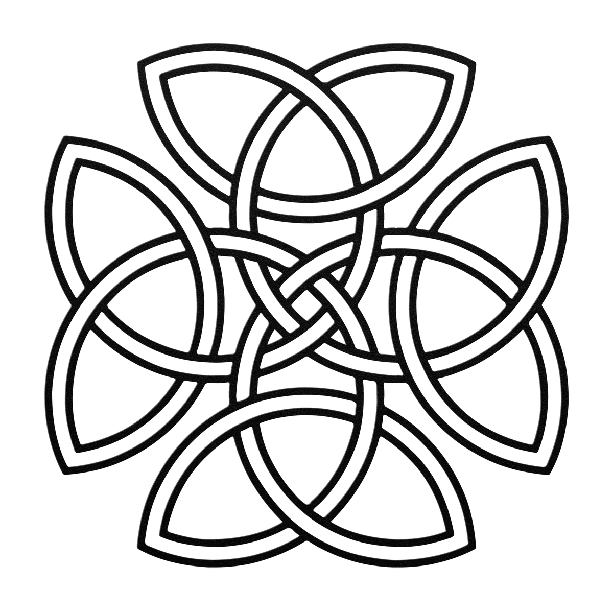 Celtic Quatrefoil Knot Metal Sign