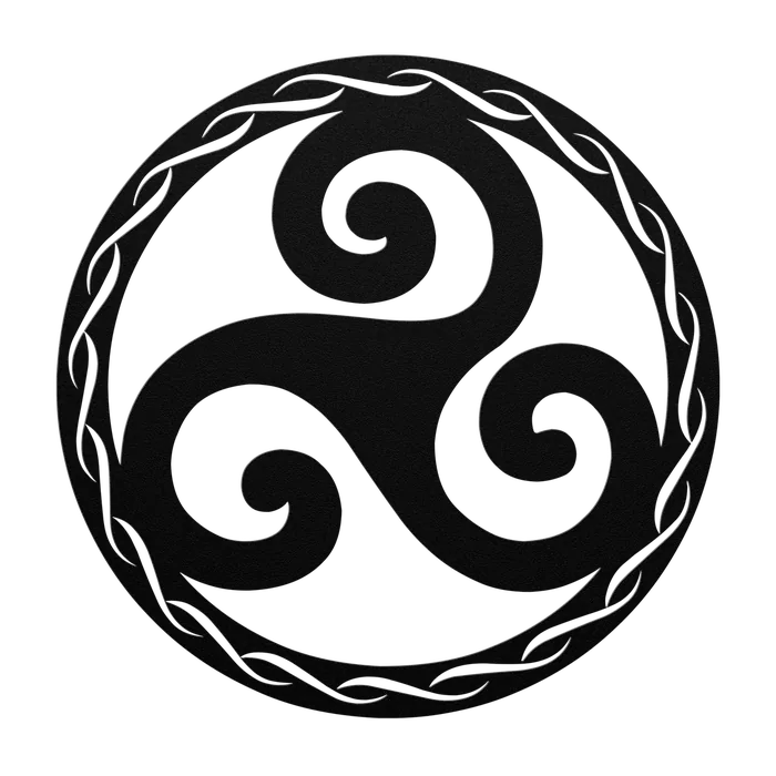 Celtic Ringed Triskele Metal Sign