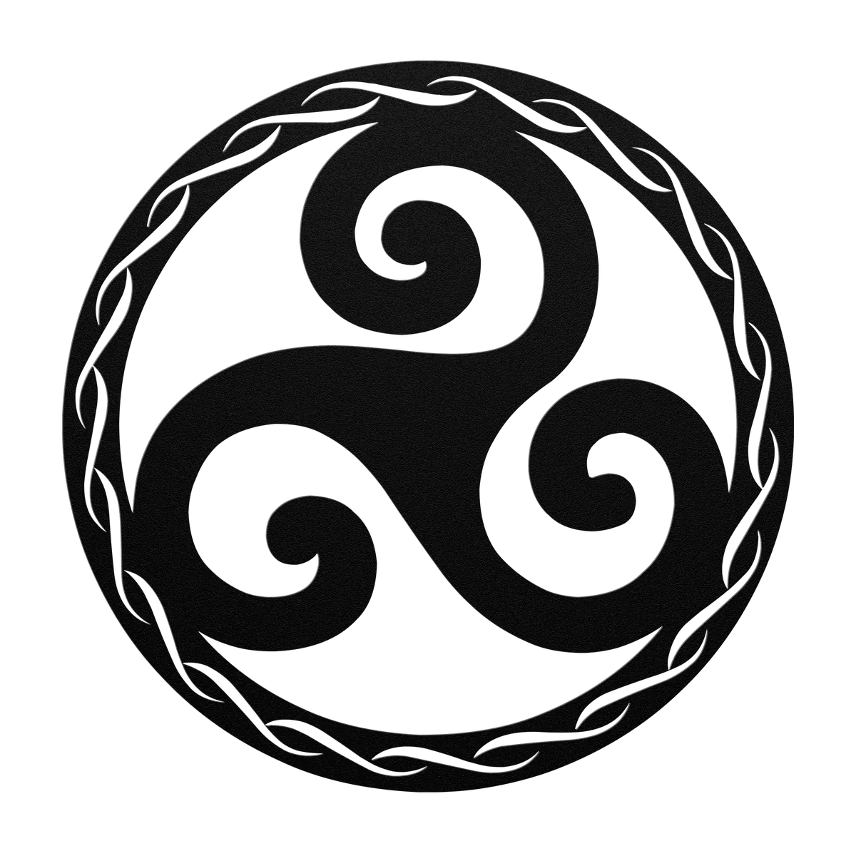 Celtic Ringed Triskele Metal Sign
