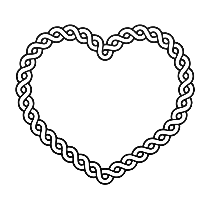Celtic Rope Heart Metal Sign