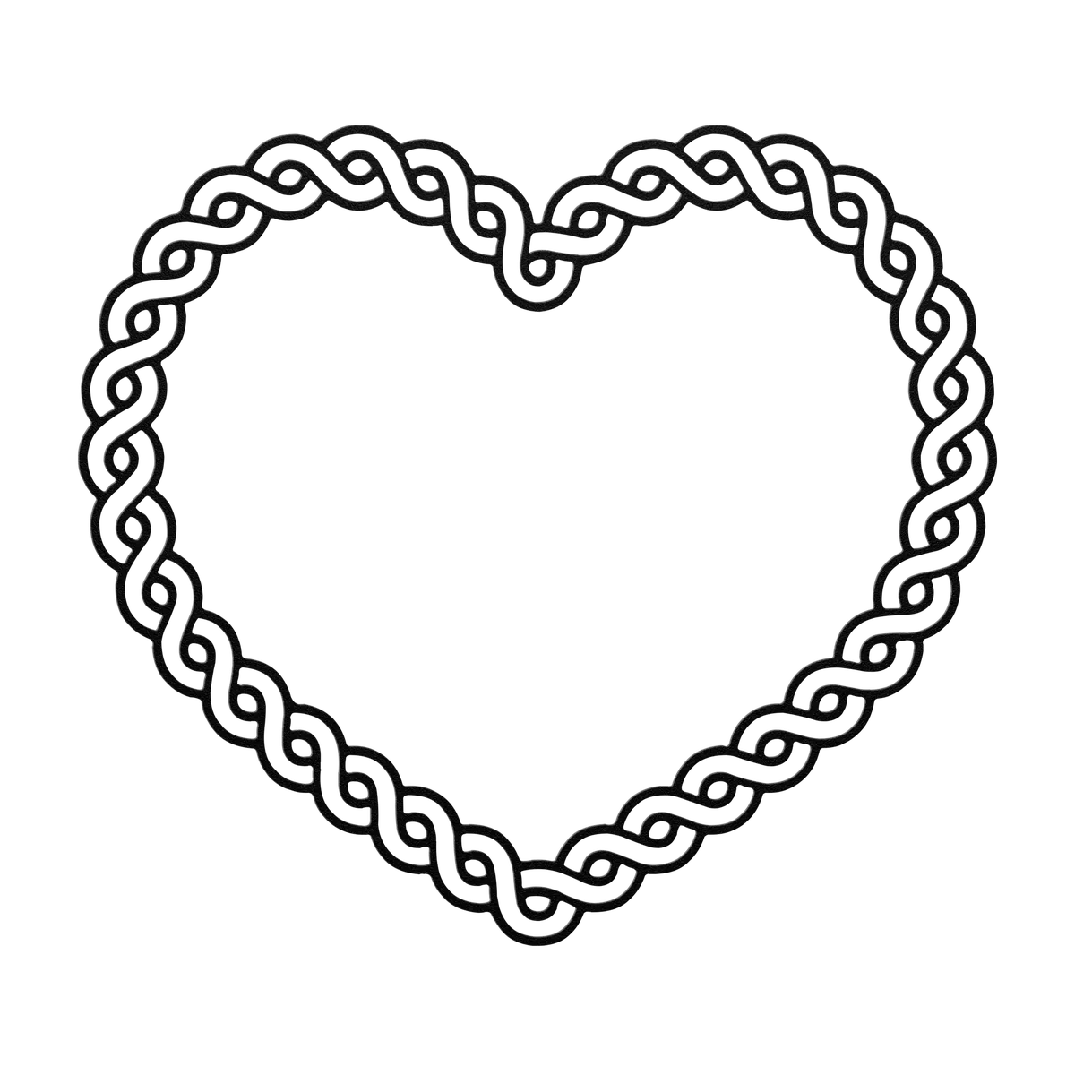 Celtic Rope Heart Metal Sign