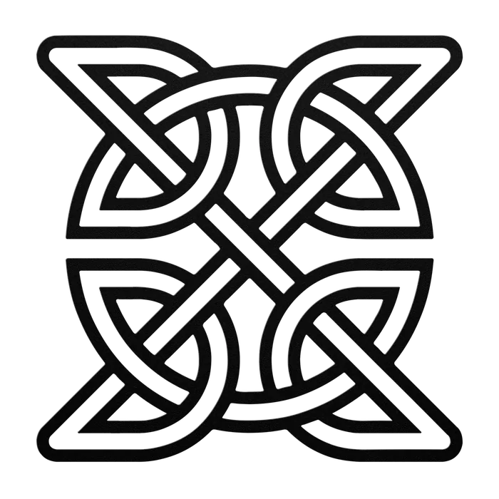 Celtic Square Knot Metal Sign