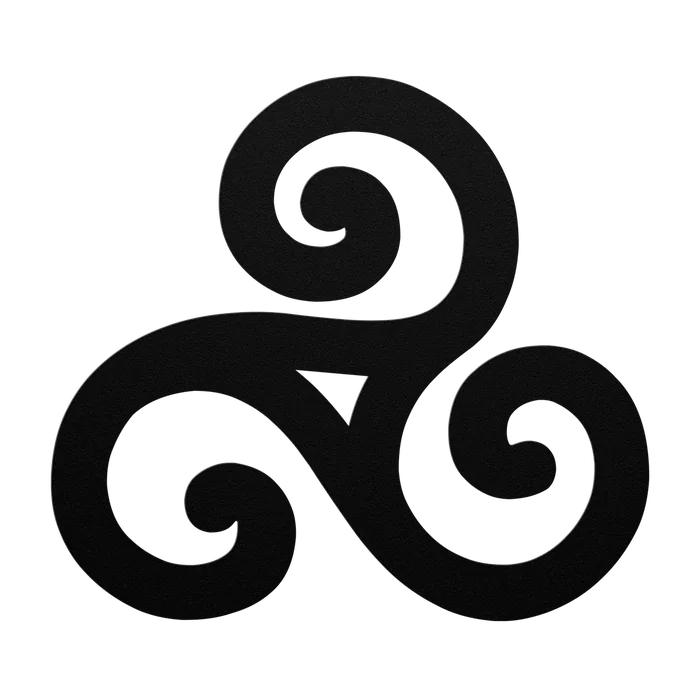 Celtic Tapered Triskele Metal Sign