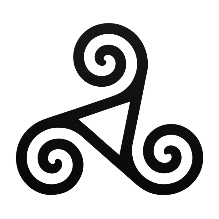 Celtic Triangle Triskele Metal Sign