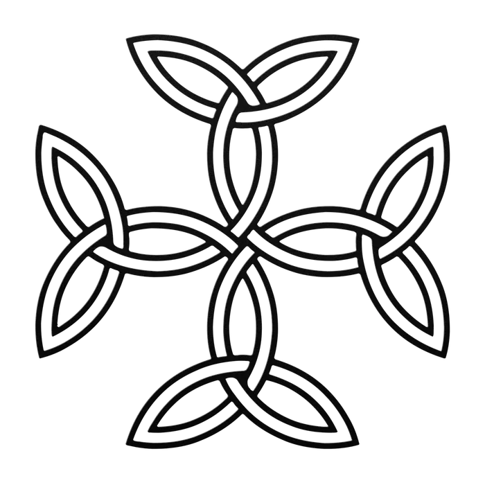 Celtic Trinity Cross Metal Sign