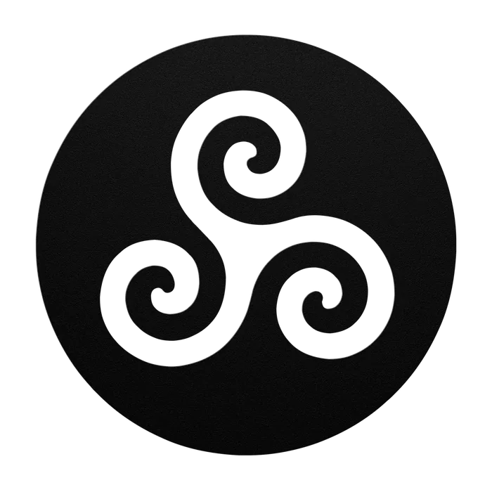 Celtic Triskele Disc Metal Sign