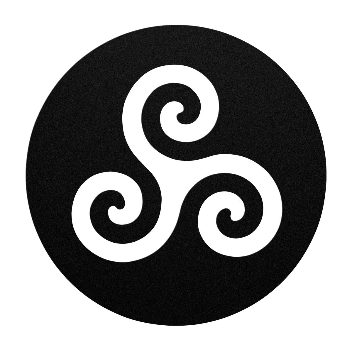 Celtic Triskele Disc Metal Sign