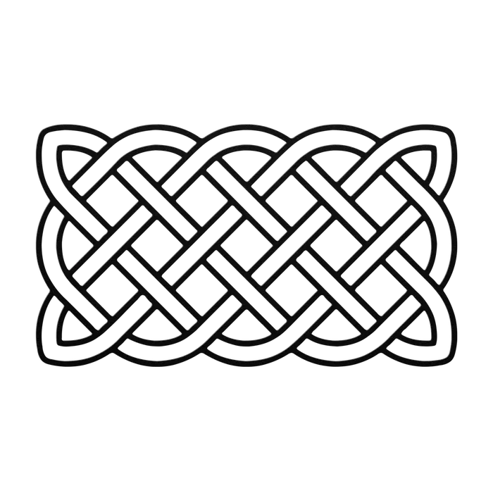 Celtic Wide Plait Band Metal Sign