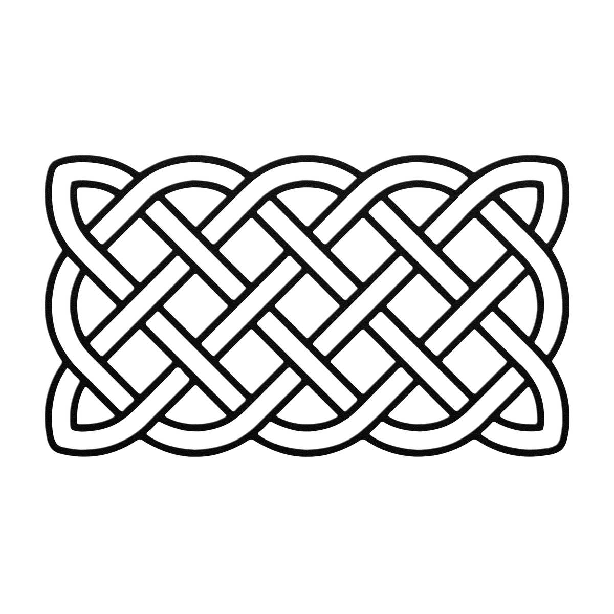 Celtic Wide Plait Band Metal Sign
