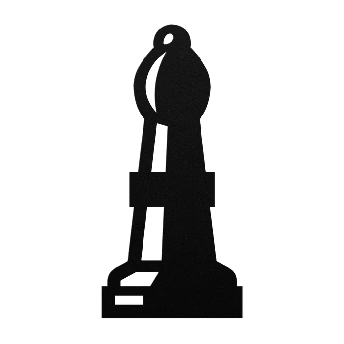 Chess Bishop Metal Sign