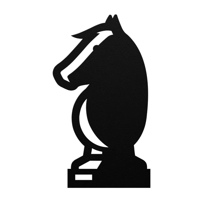 Chess Knight Metal Sign
