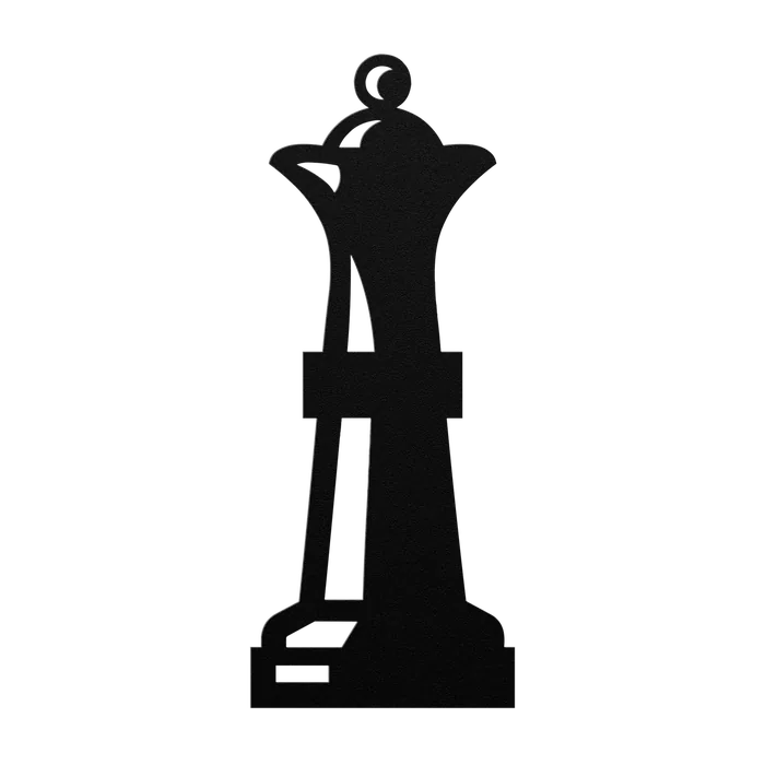 Chess Queen Metal Sign