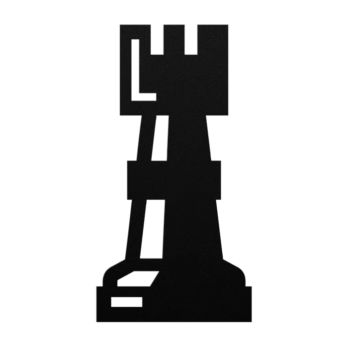 Chess Rook Metal Sign