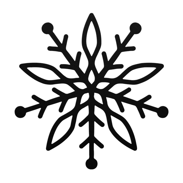 Christmas Almond Petal Snowflake Metal Sign