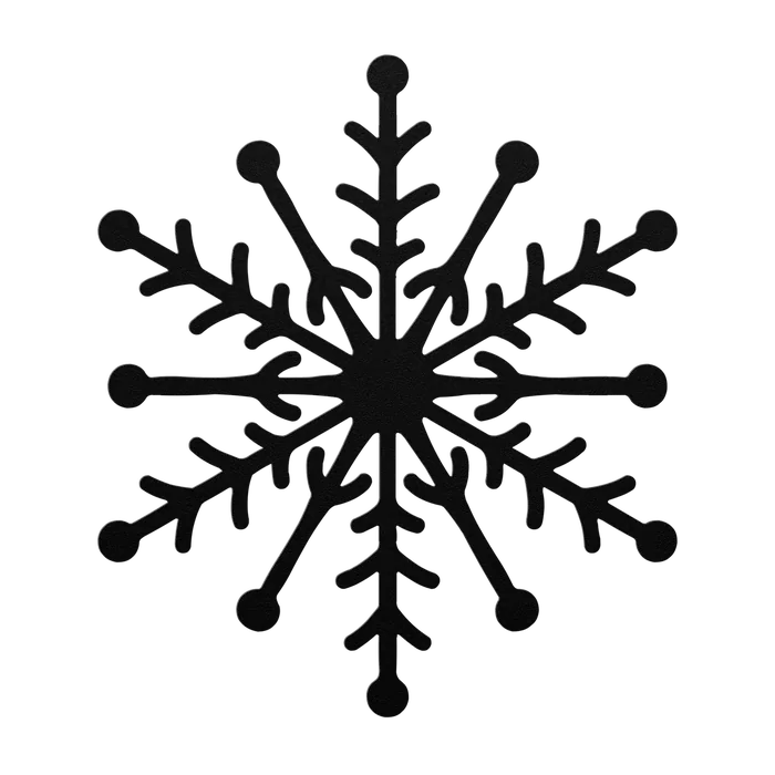 Christmas Ball Spoke Snowflake Metal Sign
