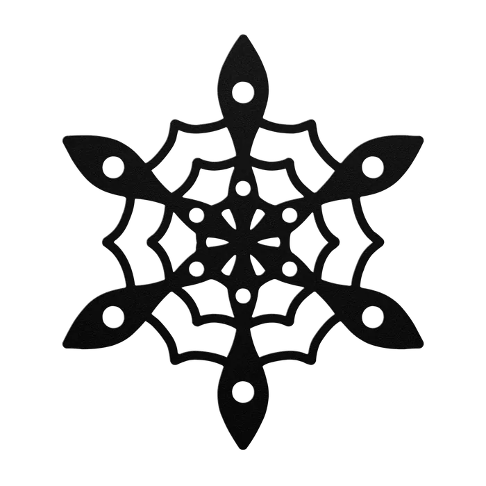 Christmas Beaded Snowflake Metal Sign