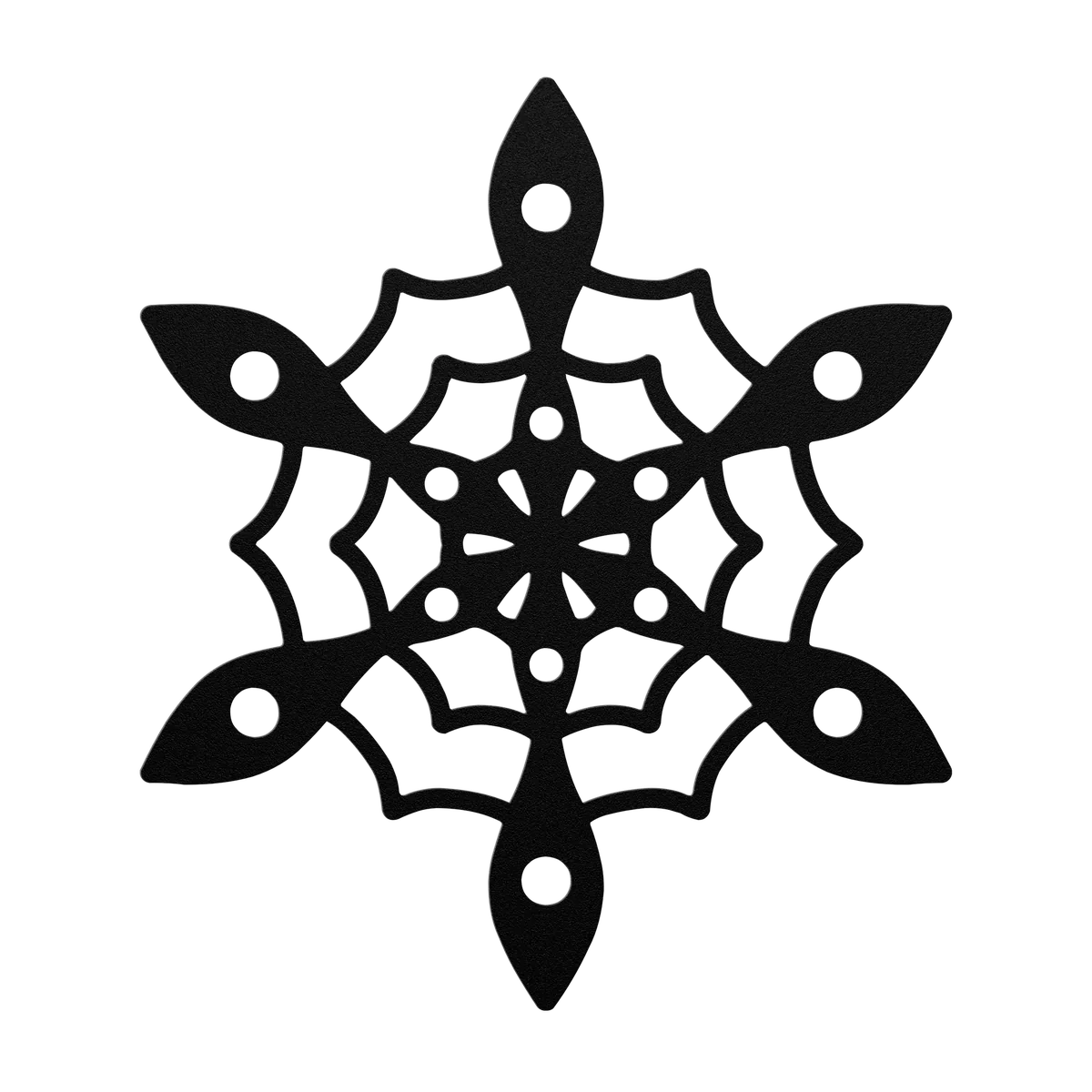 Christmas Beaded Snowflake Metal Sign