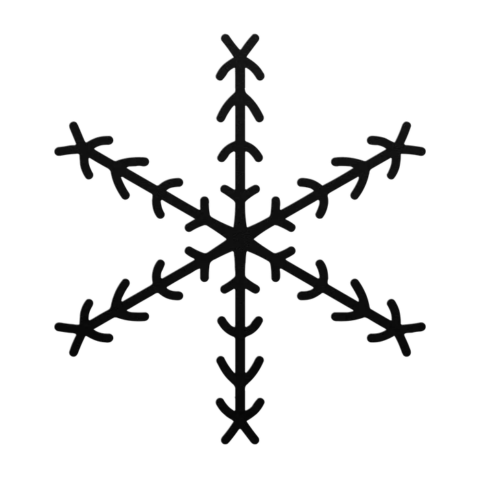 Christmas Chevron Arm Snowflake Metal Sign