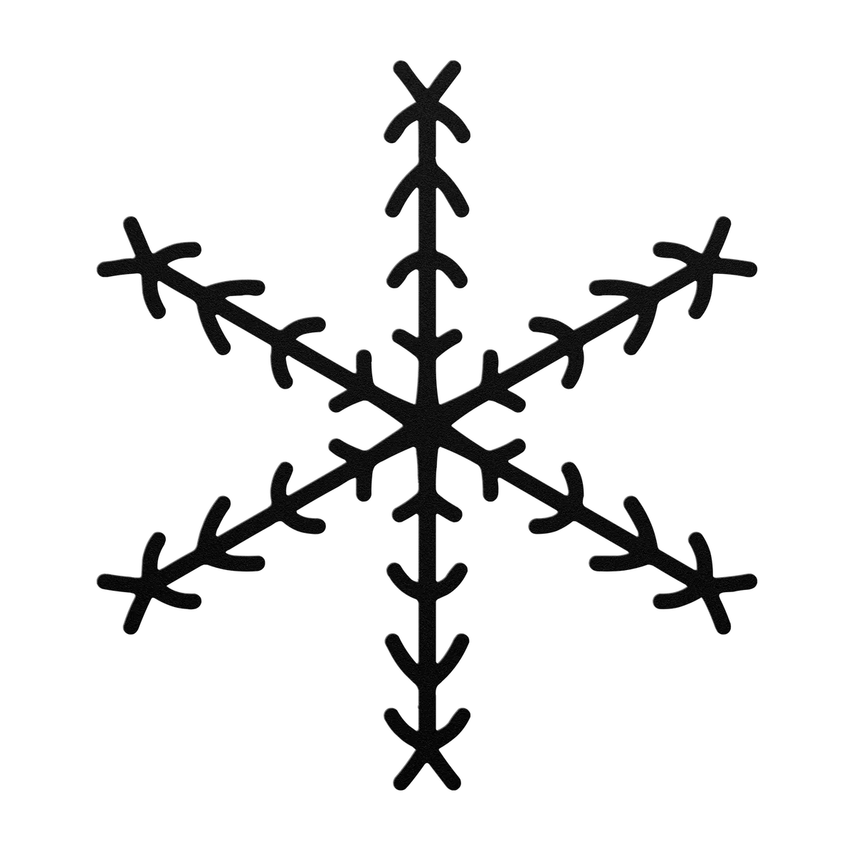 Christmas Chevron Arm Snowflake Metal Sign