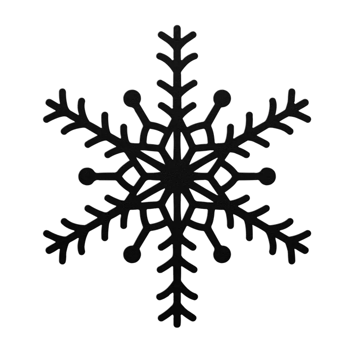 Christmas Faceted Snowflake Metal Sign