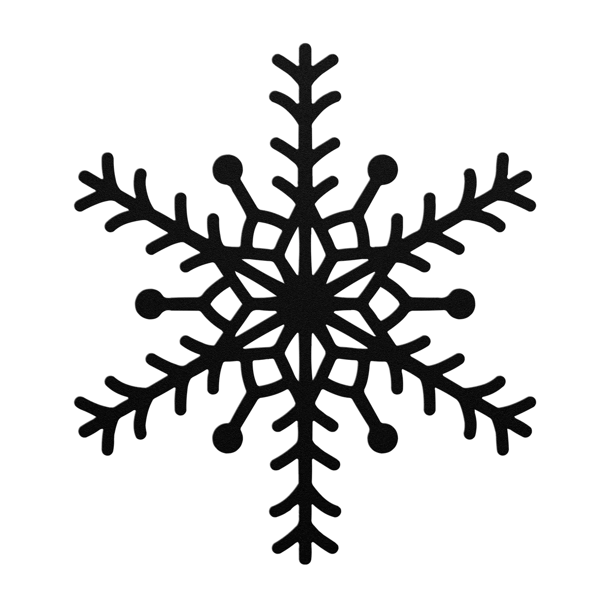 Christmas Faceted Snowflake Metal Sign