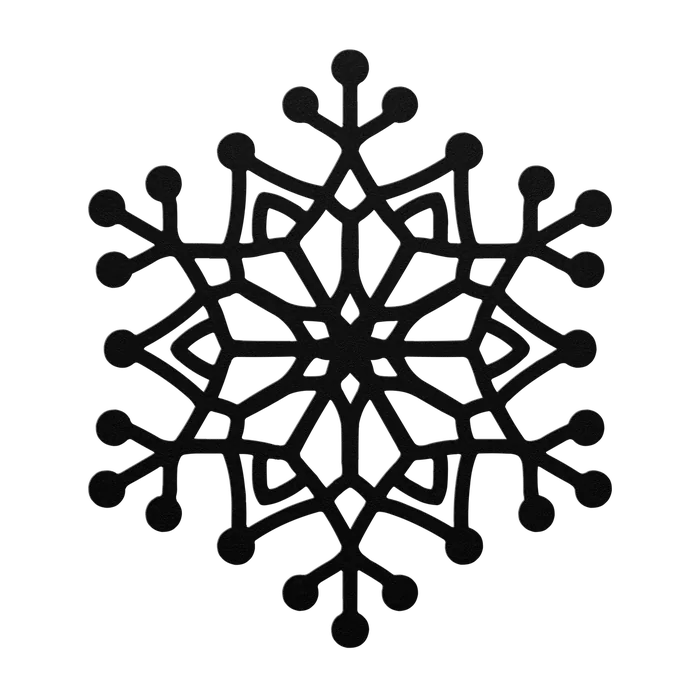 Christmas Lattice Snowflake Metal Sign