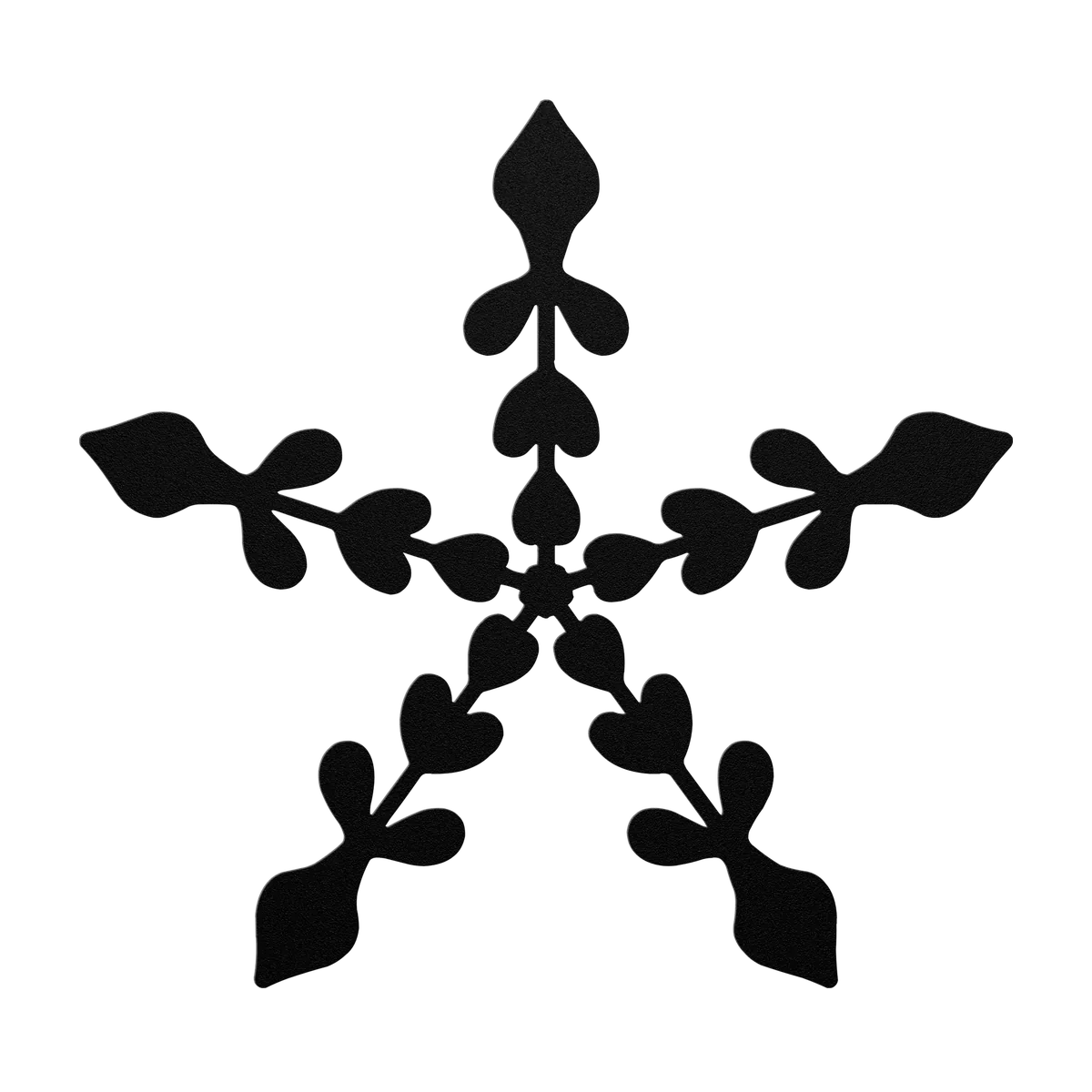 Christmas Leafy Sprig Snowflake Metal Sign