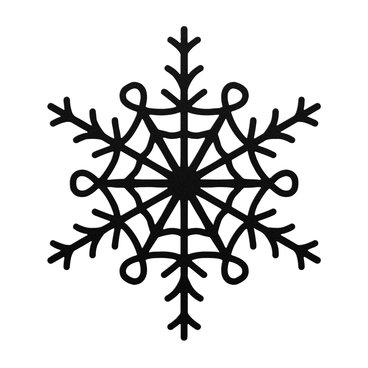 Christmas Looped Fern Snowflake Metal Sign