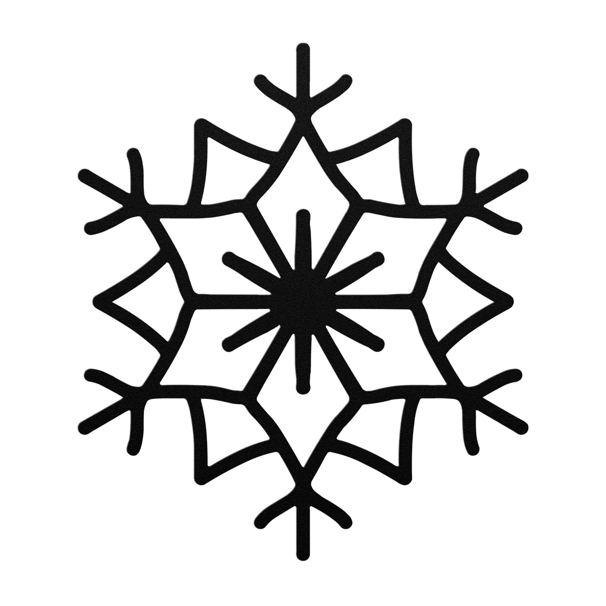 Christmas Nested Star Snowflake Metal Sign