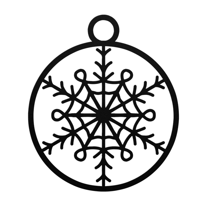 Christmas Ringed Bauble Metal Sign