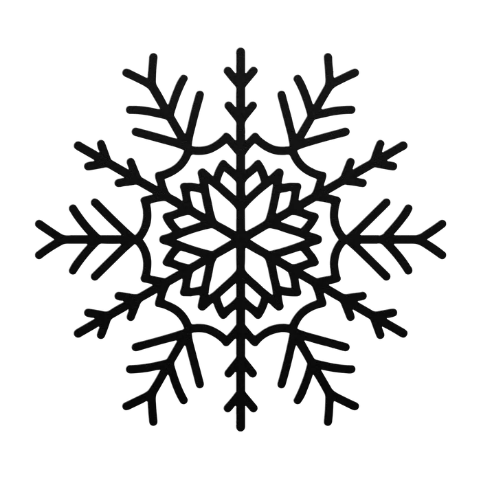 Christmas Rosette Snowflake Metal Sign