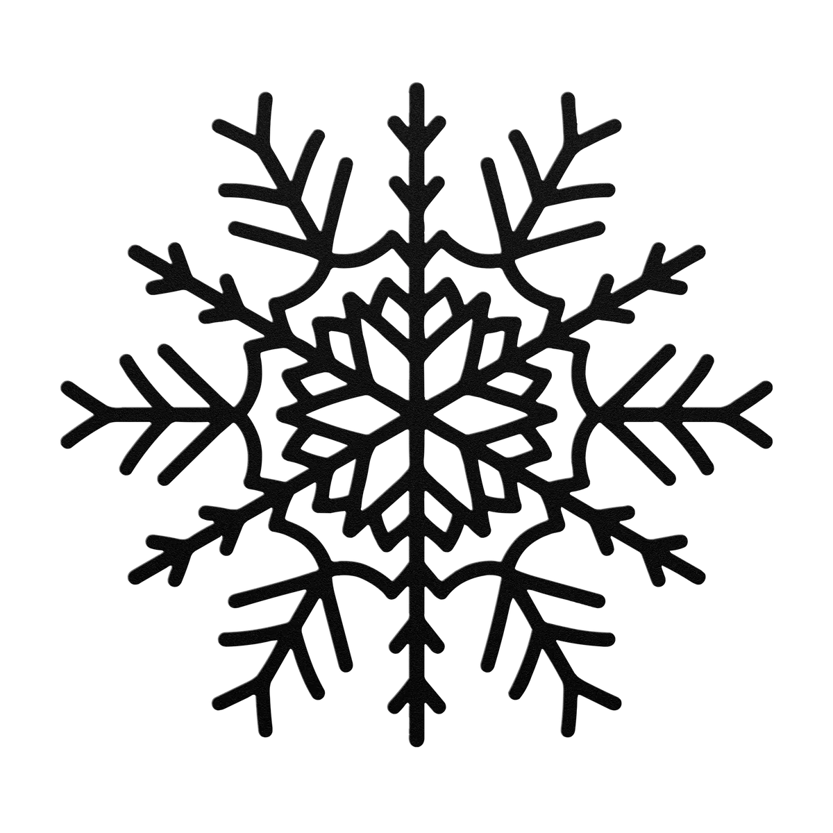 Christmas Rosette Snowflake Metal Sign