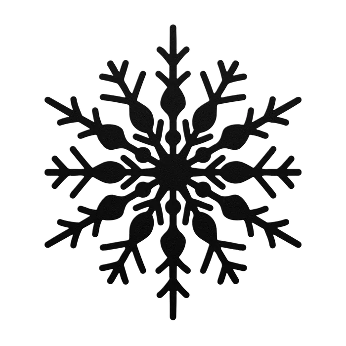 Christmas Seed Pod Snowflake Metal Sign