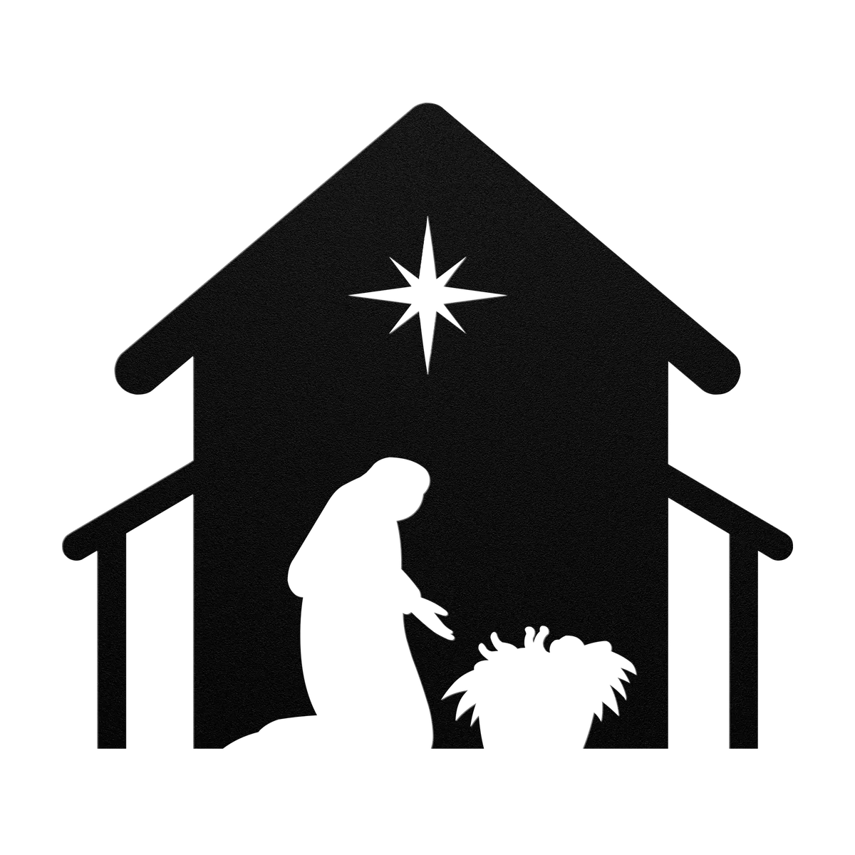 Christmas Stable Nativity Metal Sign