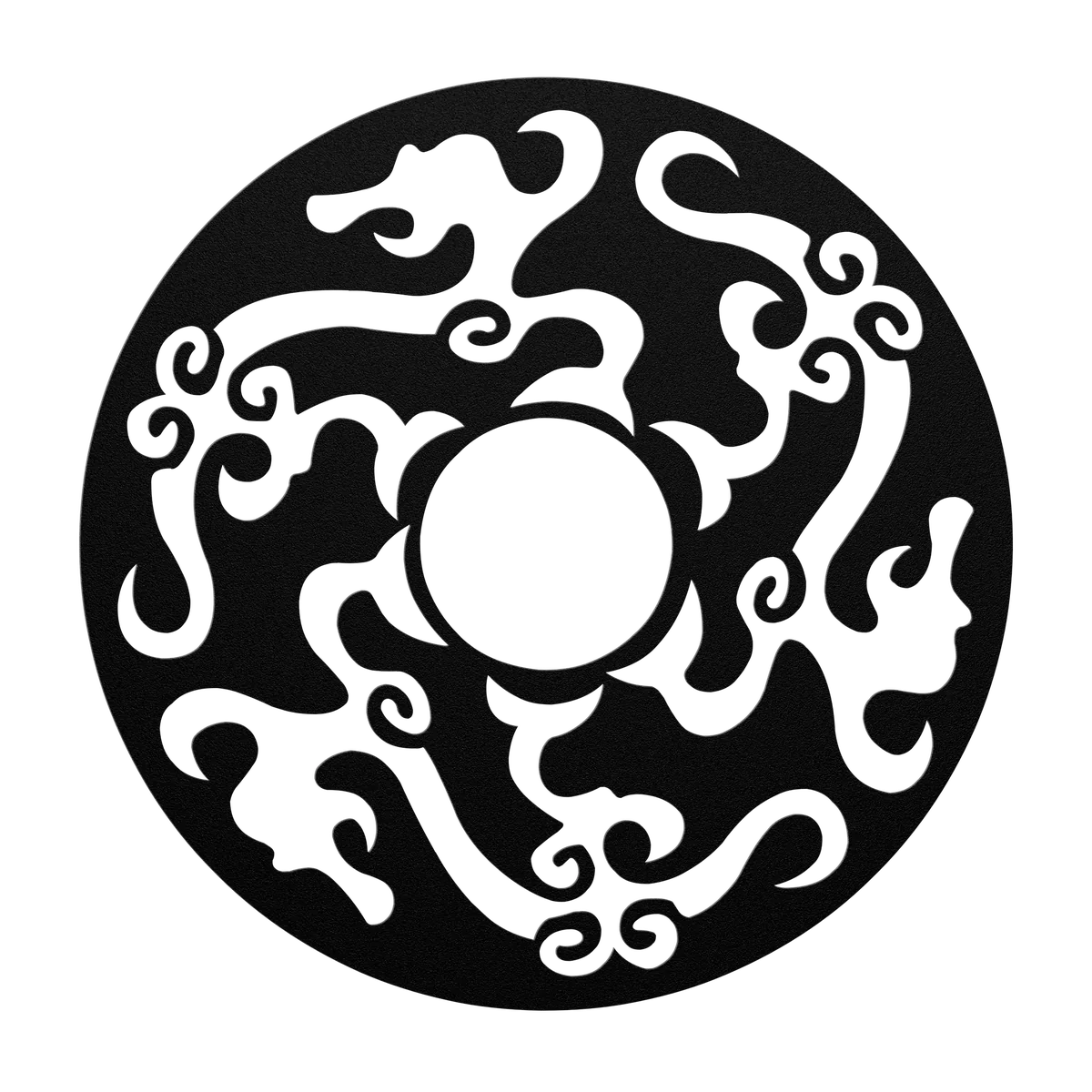 Clock Cloud Swirl Metal Sign