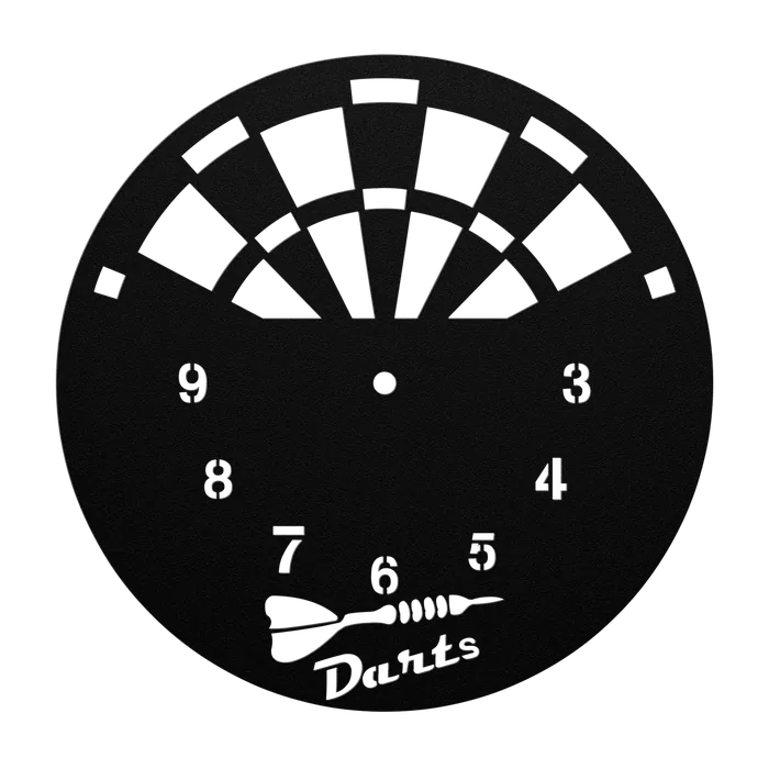 Clock Dartboard Metal Sign