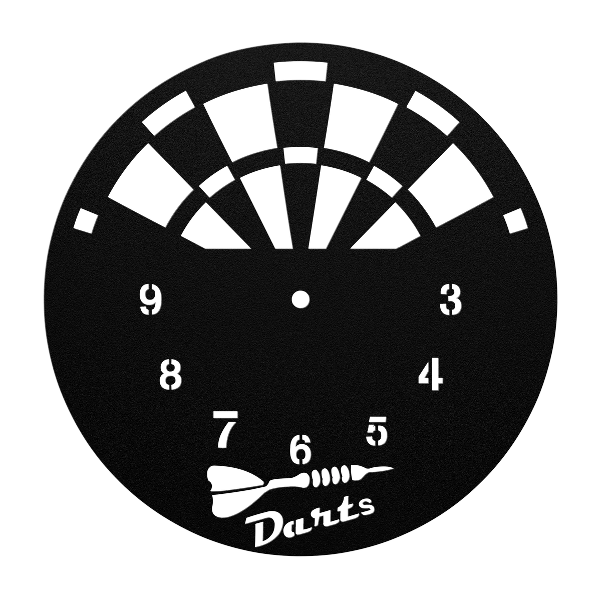 Clock Dartboard Metal Sign