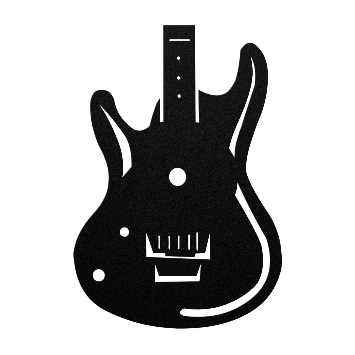 Clock Electric Guitar Metal Sign