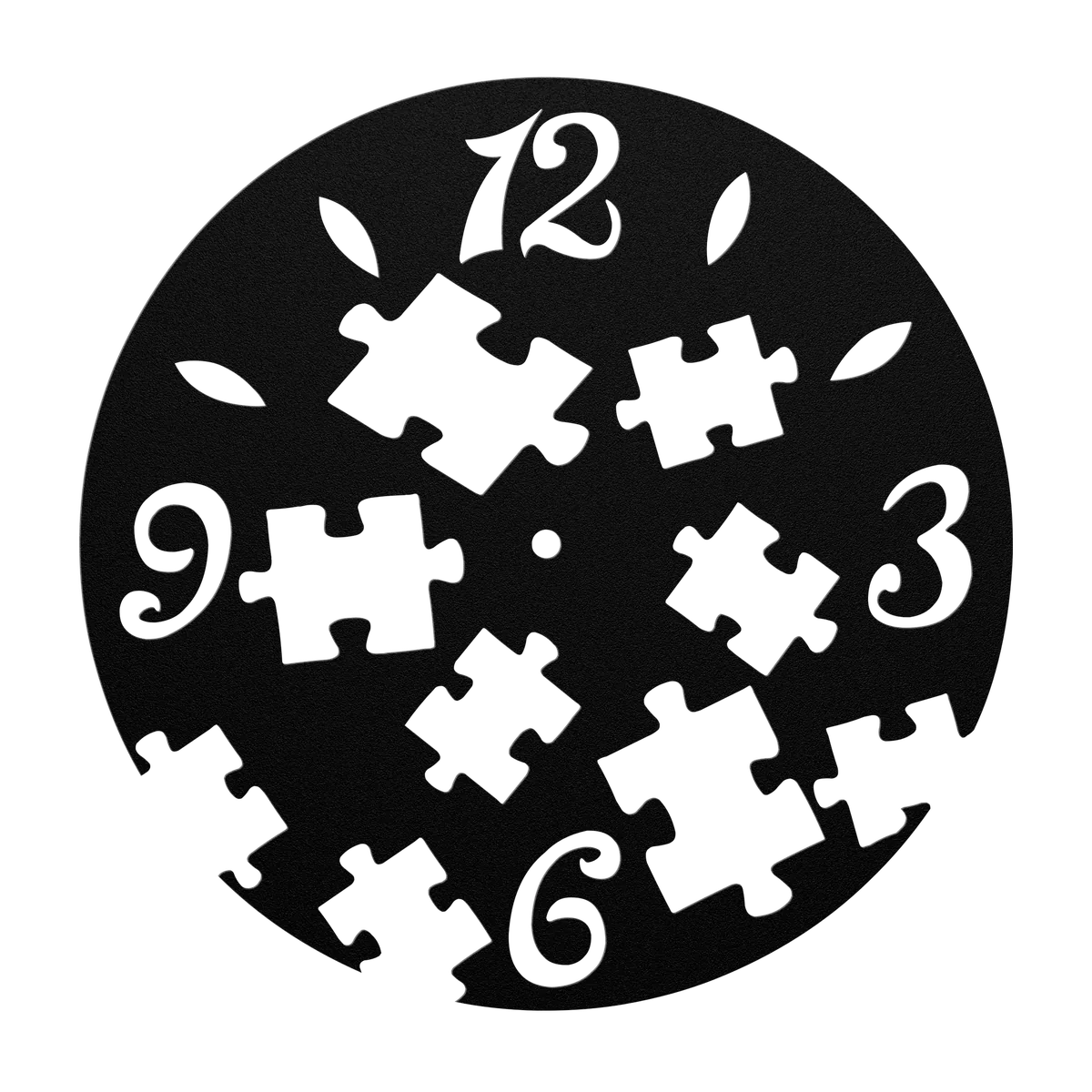 Clock Jigsaw Pieces Metal Sign