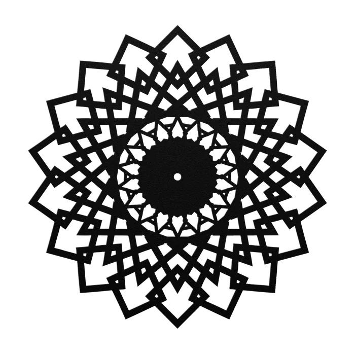 Clock Lace Mandala Metal Sign